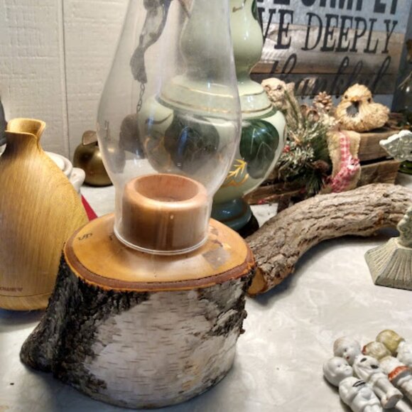 Hand Turned Birch Wood Candle Holder ...No Hurricane /Chimney - Picture 10 of 10